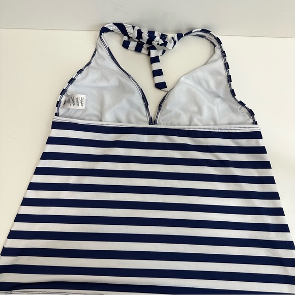 Mossimo Womens Navy & White Triangle Tankini Swimsuit Top Size XL - Picture 6 of 9